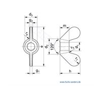 F+S Pro Flügelmuttern DIN 315 K1FS verz. M5 100St.