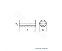 F+S Pro Verbindungsmuffen Rund HN 4711 M6x30 verz. 100St.