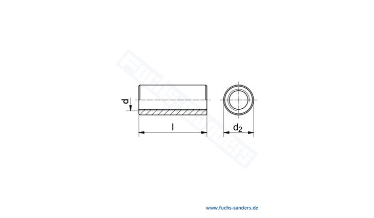 F+S Pro Verbindungsmuffen Rund HN4711 M8x30 verz.100St.