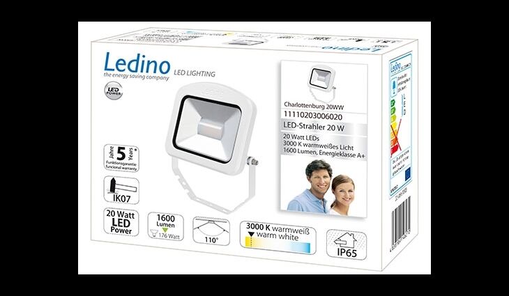 Ledino LED-Strahler 20W Charlottenburg 20WW, 3000K, ws
