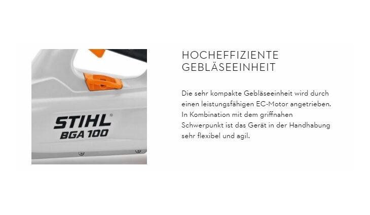 STIHL BGA 100 Akku-Blasgerät Solo AP System 48660115900