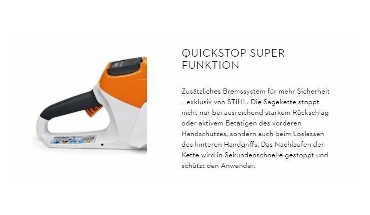 STIHL MSA 200 C-B Akku Motorsäge 30cm Solo AP-Sytem
