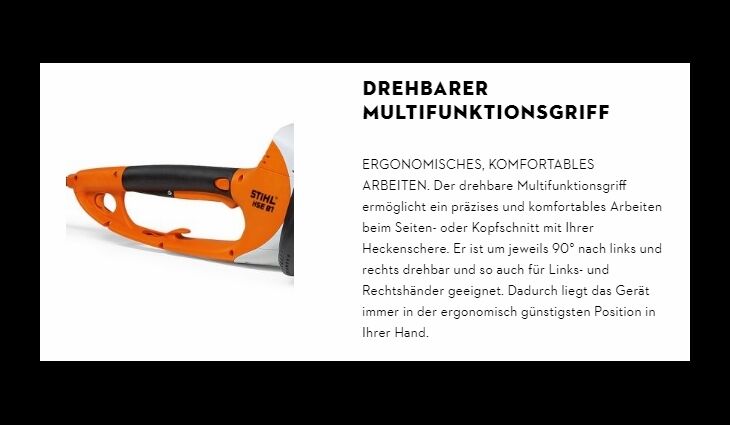 STIHL HSE 61 Elektro Heckenschere 50cm 500W 48120113564