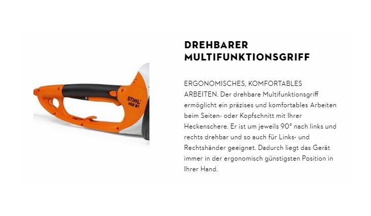 STIHL HSE 61 Elektro Heckenschere 50cm 500W 48120113564