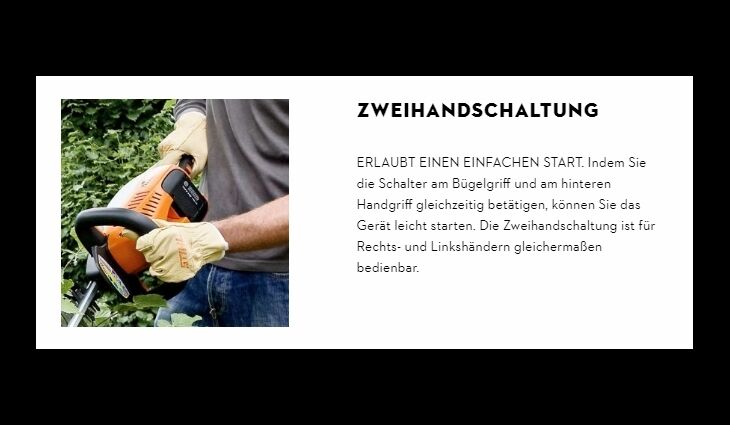 STIHL HSA 50 Akku Heckenschere 50cm Solo 45210113560