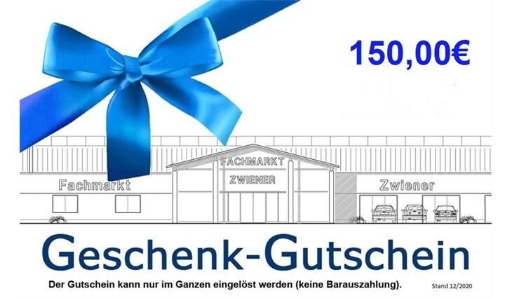 Zwiener Gutschein 150,00 Euro