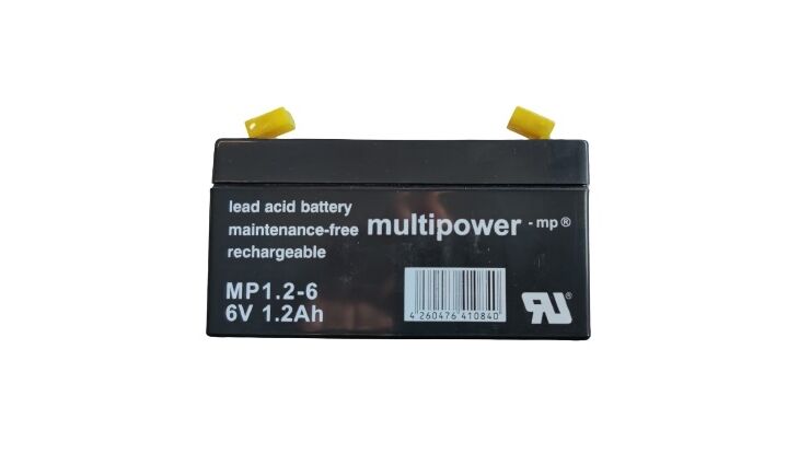 . Multipower Blei-Akku MP1,2-6 Pb 6V / 1,2Ah Faston