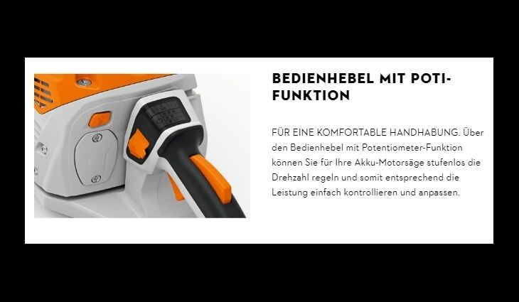 STIHL MSA 220 C-B Akku Motorsäge Solo 40cm AP System