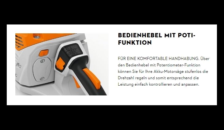 STIHL MSA 200 C-B Akku Motorsäge 35cm Solo AP-System