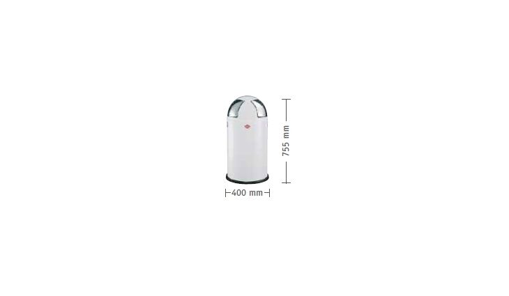 Wesco Push Two Abfallbehälter neusilber 175861-03