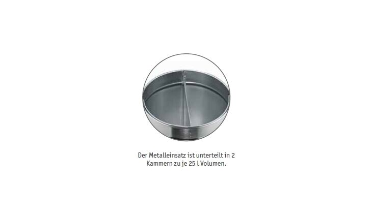 Wesco Push Two Abfallbehälter neusilber 175861-03
