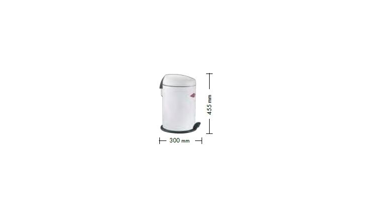 Wesco CAPBOY Mülleimer weiß 121212-01