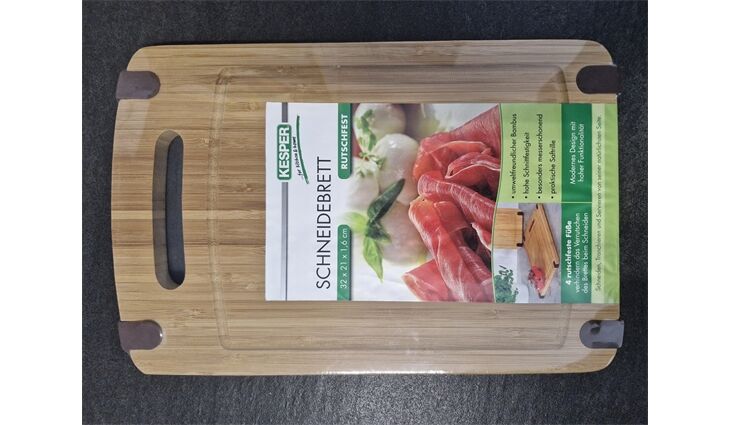 . Kesper Profi Schneidebrett Bambus 32 x 21 x 1,6 cm