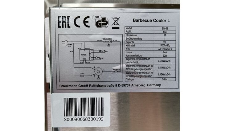 Caso BBQ Cooler L Getränke / Dosenkühler Nr. 683