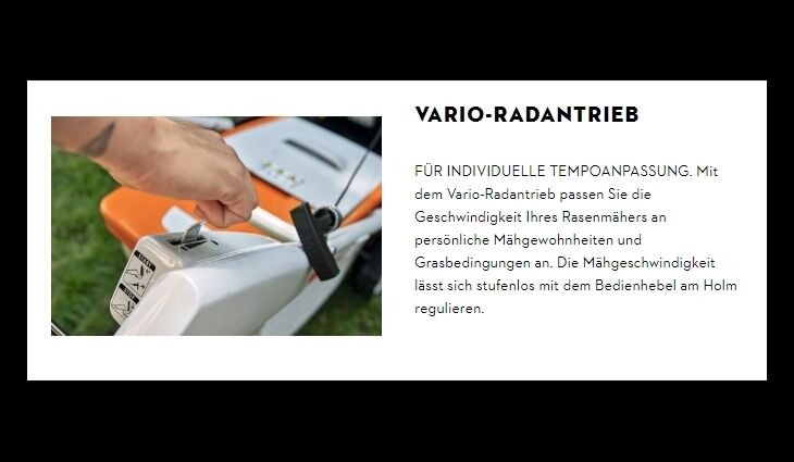 STIHL RMA448PV Akku-Rasenm. Set AP30/AL301 WA412000007