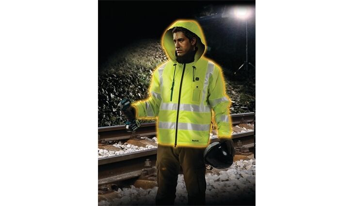 Makita Akku-Thermojacke gelb M DCJ206ZM ohne AK/LG