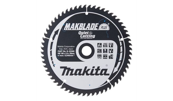 Makita MAKBLADE + Sägeblatt 190x20x60Z B-32580