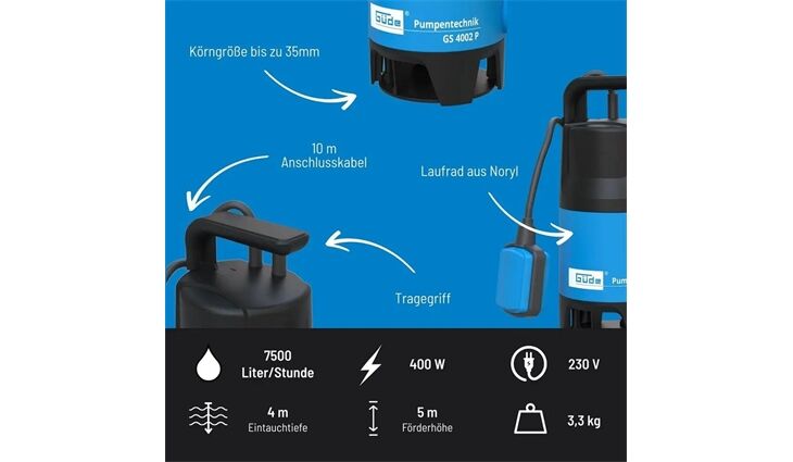 Güde Schmutzwassertauchpumpe GS4002 P 94630