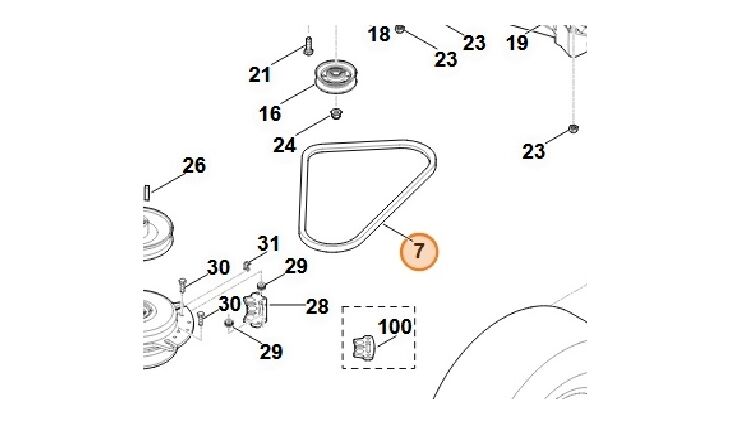 STIHL Keilriemen Fahrantrieb 61407042101