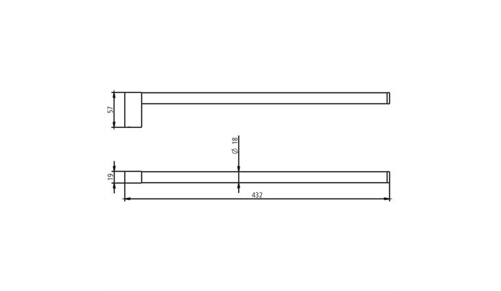 SAM WAY Handtuchhalter einarmig 432 mm Nr.0042002010