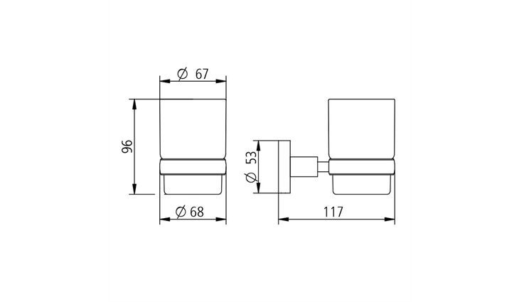 SAM bono Glashalter / Seifenhalter oh. Glas Nr. 0501200010