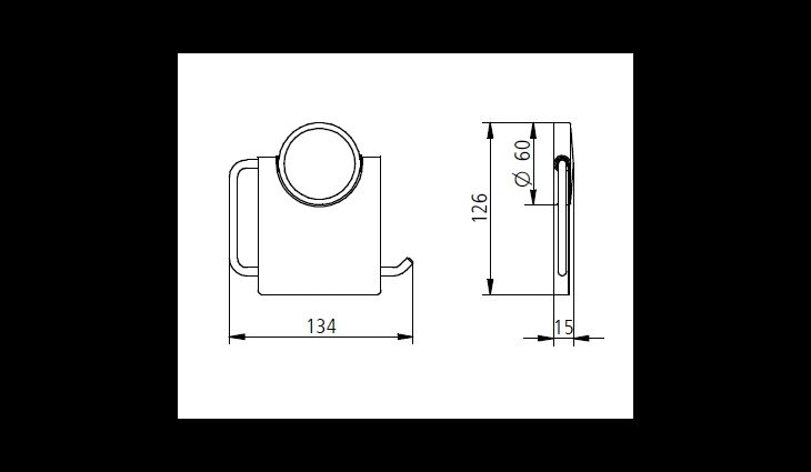 SAM projekt Toilettenpapier/Bügelpapierhalter Nr.2092520010