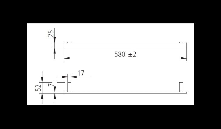 SAM cuna Badetuchhalter 600mm Nr. 0772200010