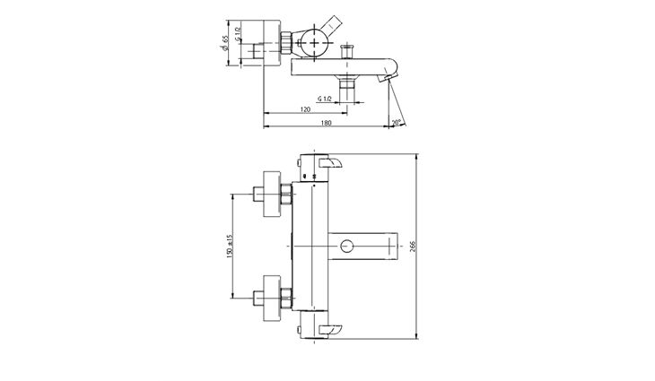 SAM sica Thermostatmischbatterie Wanne/Brause Nr.3078168010