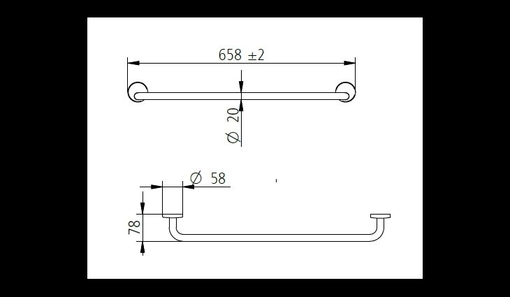 SAM Diana Aktiv Badetuchhalter 600mm Nr.2262200010
