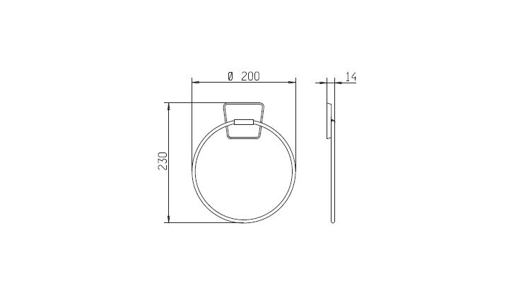 SAM 900 Handtuchring 200mm Nr.0051900010