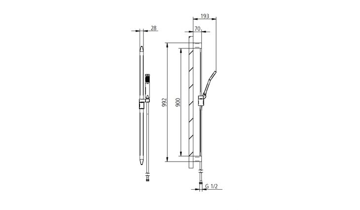 SAM carenta Brausegarnitur 900mm #3098434010