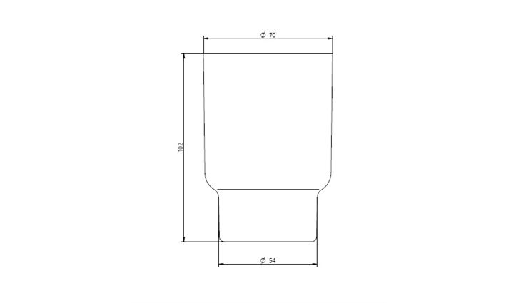 SAM freeline Kristallglas satiniert ohne Halter Nr. 1381310903