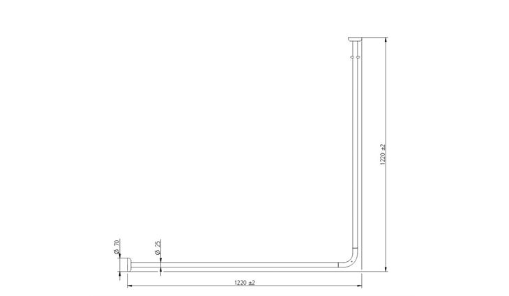 SAM freeline Duschvorhangsystem Winkelform Nr.1384151010