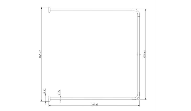 SAM freeline Duschvorhangsystem U-Form Nr. 1384161010