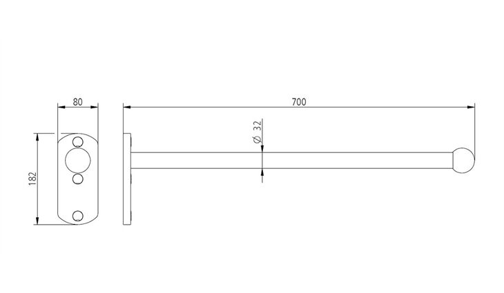 SAM freeline Wand Stützgriff 700 mm Nr.1384581010