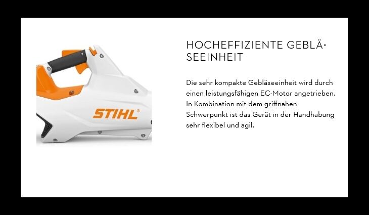 STIHL BGA 86 Akku-Blasgerät Solo AP-Sy. BA020115900
