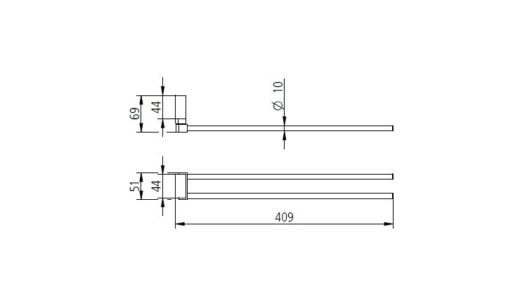 SAM 2switch Handtuchhalter 2-armig Nr. 1922000010