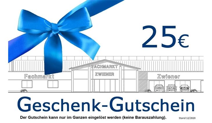 Zwiener Gutschein 25,00 Euro