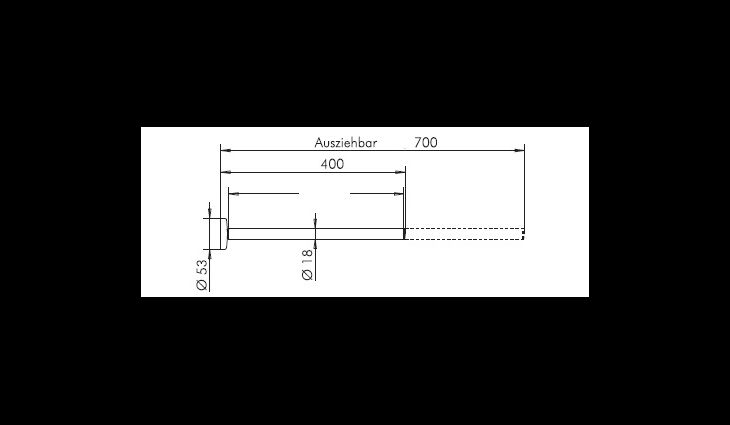 SAM 3000 Handtuchhalter Wandmontage 400mm Nr. 0032041010
