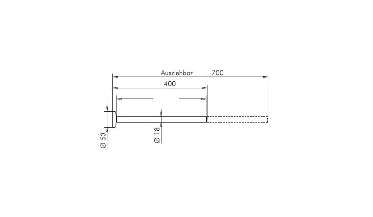 SAM 3000 Handtuchhalter Wandmontage 400mm Nr. 0032041010