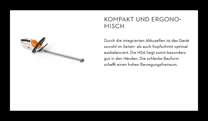 STIHL HSA 45 Akku Heckenschere 50cm 45110113520